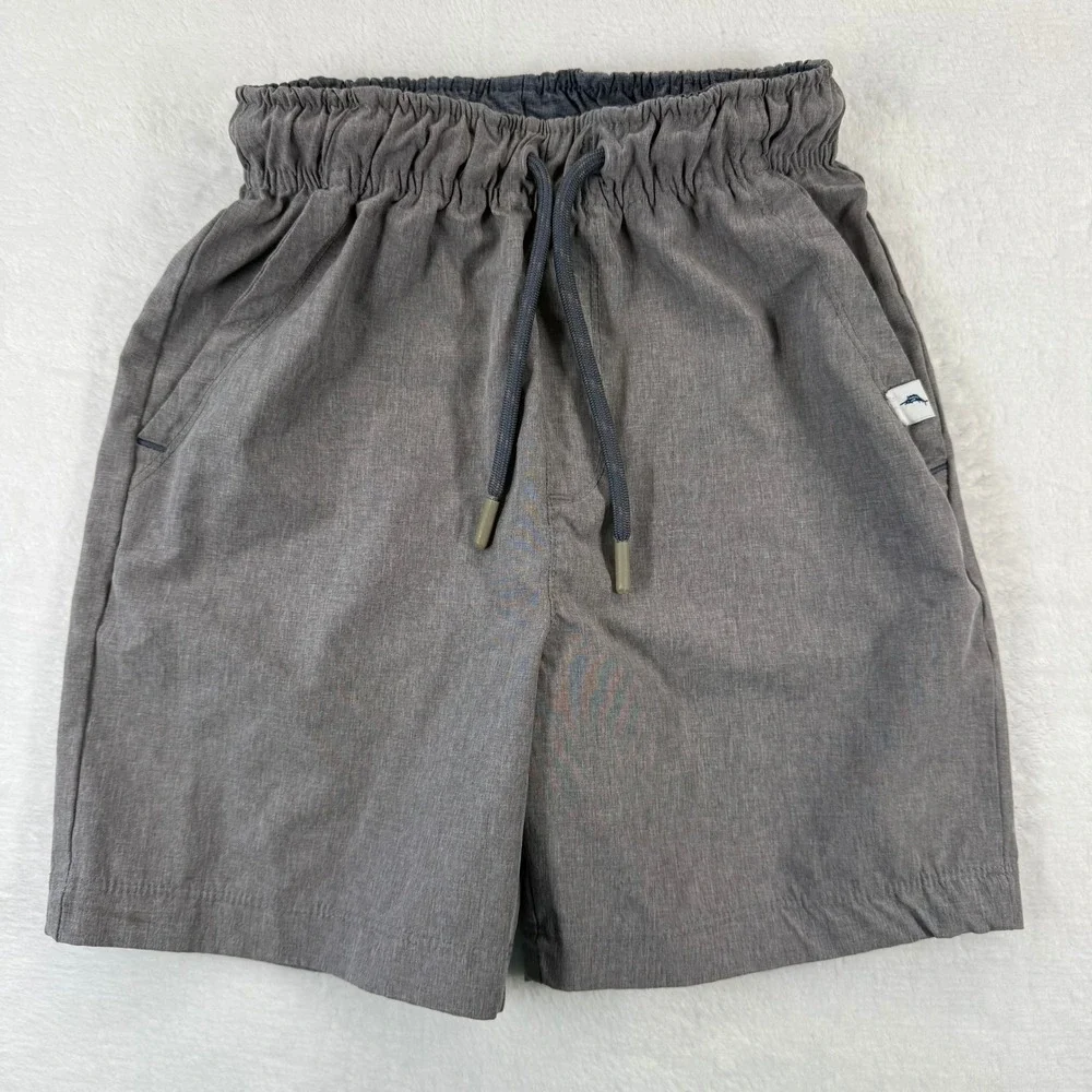 Tommy Bahama Kids Active Shorts Gray Elastic Waist Drawstring Size 5/6‎